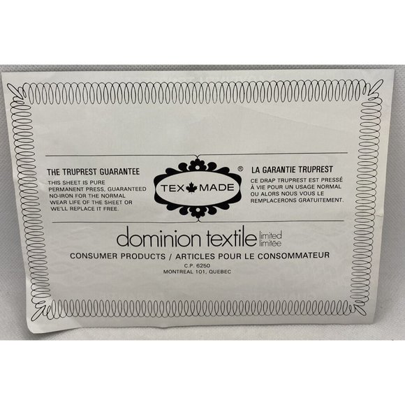 Texmade Labyrinth Truprest Twin Bed Flat Sheet Geometric Links 1970s Purple - Picture 12 of 15